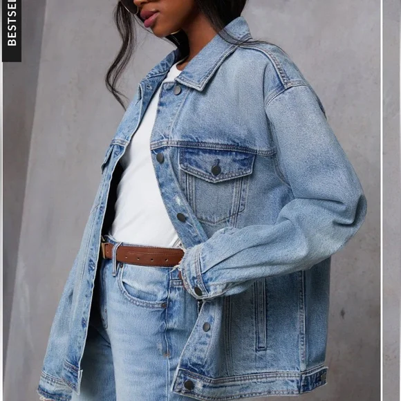 Influencer Oversized Denim Jacket - Picture 4 of 9